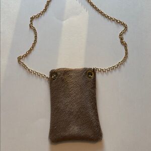 NWOT. Leather crossbody cellphone bag.